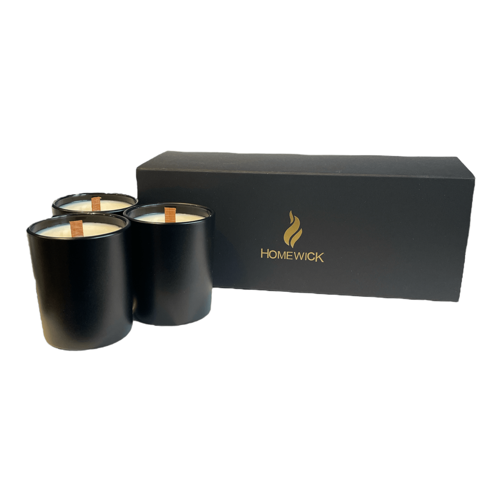 Soy Wax Scented Candle Trio T Set Black Homewick