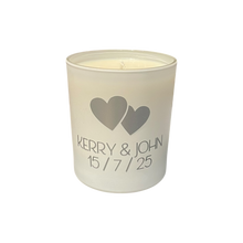 Load image into Gallery viewer, Soy Wax Scented Candle - Personalised Love - white
