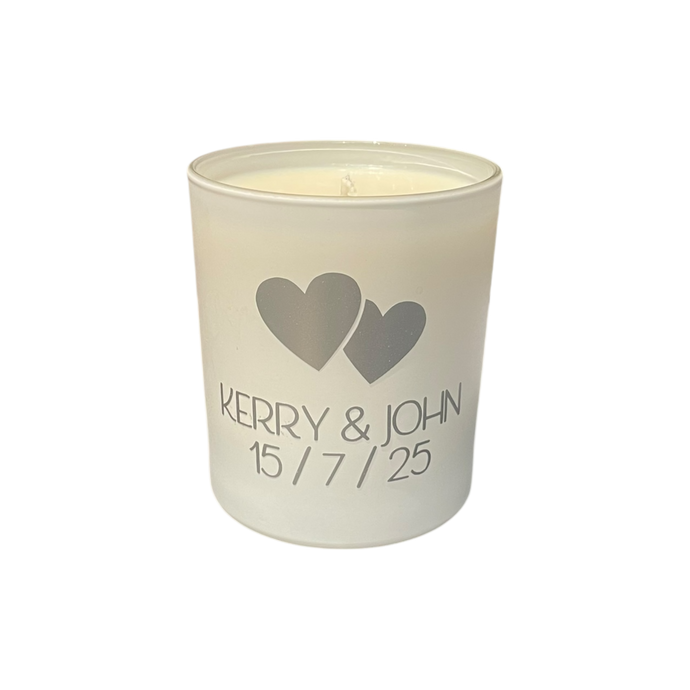 Soy Wax Scented Candle - Personalised Love - white