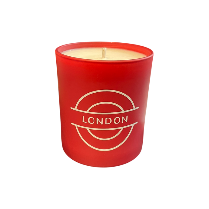 Soy Wax Scented Candle - London - red