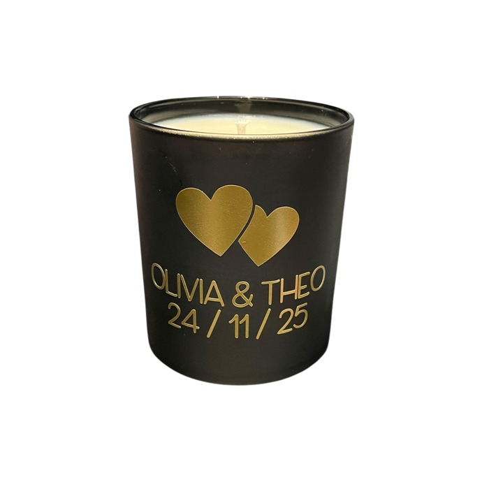 Soy Wax Scented Candle - Personalised Love - black