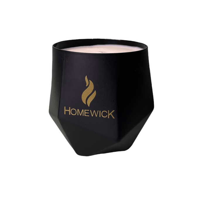 Soy Wax Scented Candle - Geometric - Black