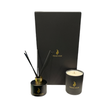 Load image into Gallery viewer, Soy Wax Scented Candle &amp; Diffuser Gift Set - Black
